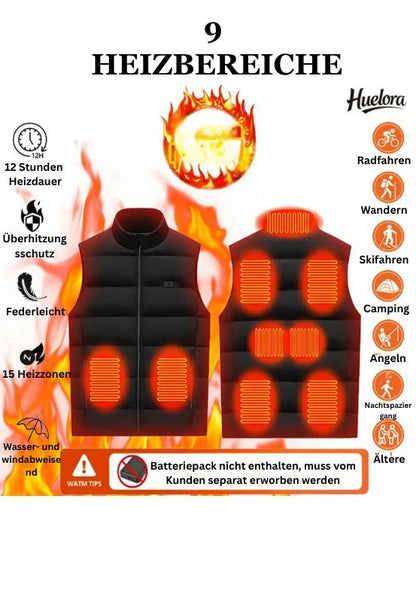 🌡️ 9-Zonen Heizweste für Damen und Herren