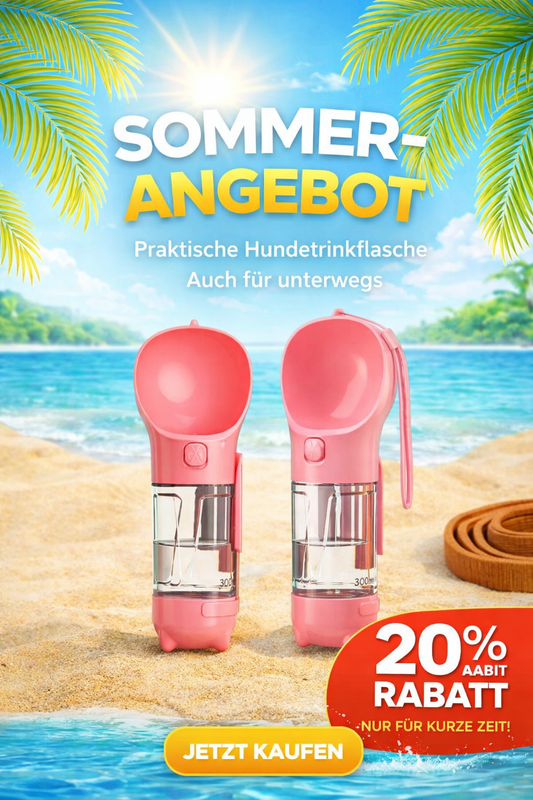 Premium 3-in-1 Reiseflasche – Trinken, Füttern & Reinigen überall