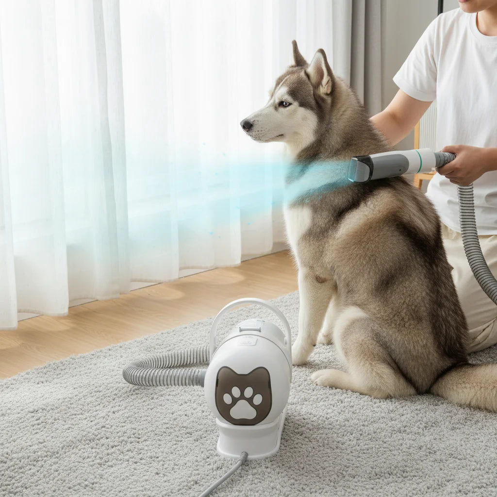 Professioneller Hunde Grooming Staubsauger – Leise & Leistungsstark (7-in-1 Set)